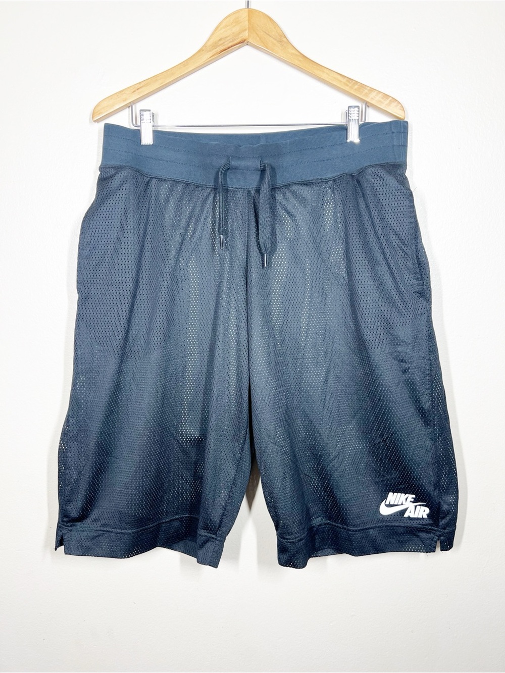 Nike Reversible Pick-Up Game Shorts Black Gray Mesh Size XL Drawstring Pockets